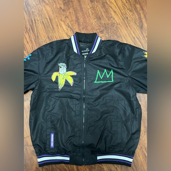 NWT Jean Michael Basquiat Members Only Bomber Jacket Black - Size L - Picture 2 of 5